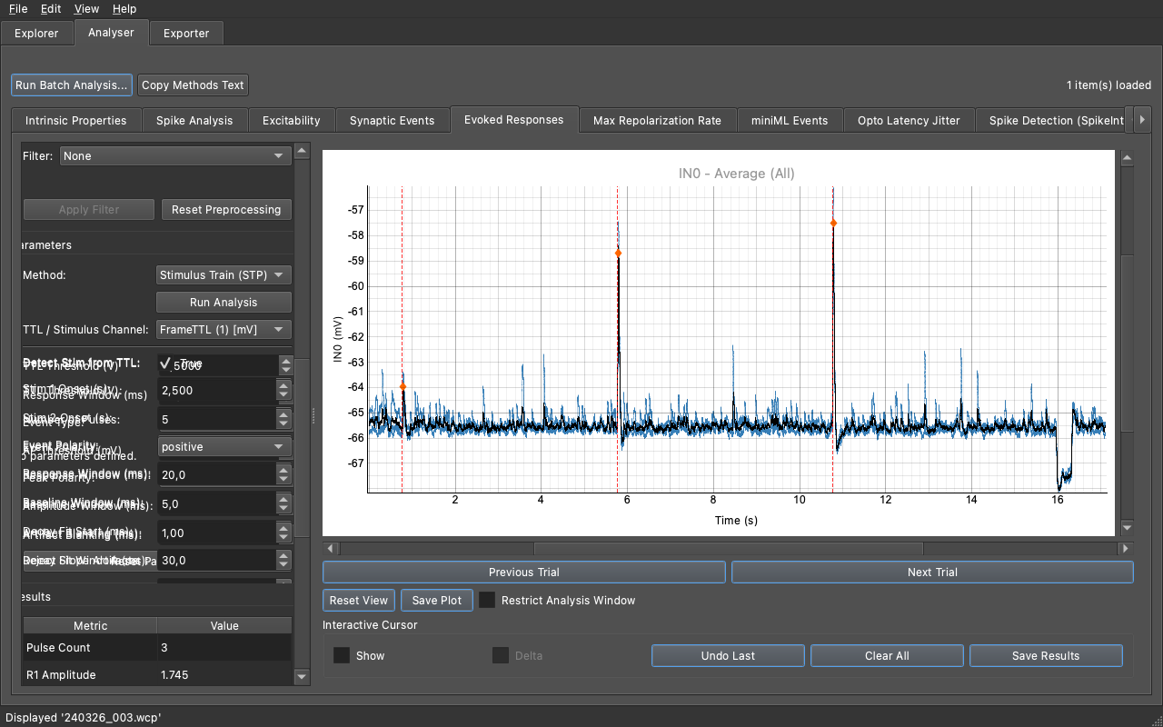 Stimulus Train STP interface