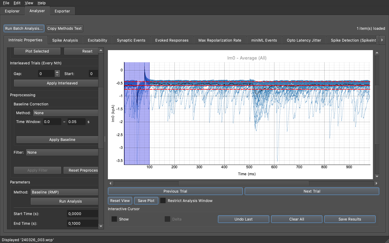 Baseline RMP interface