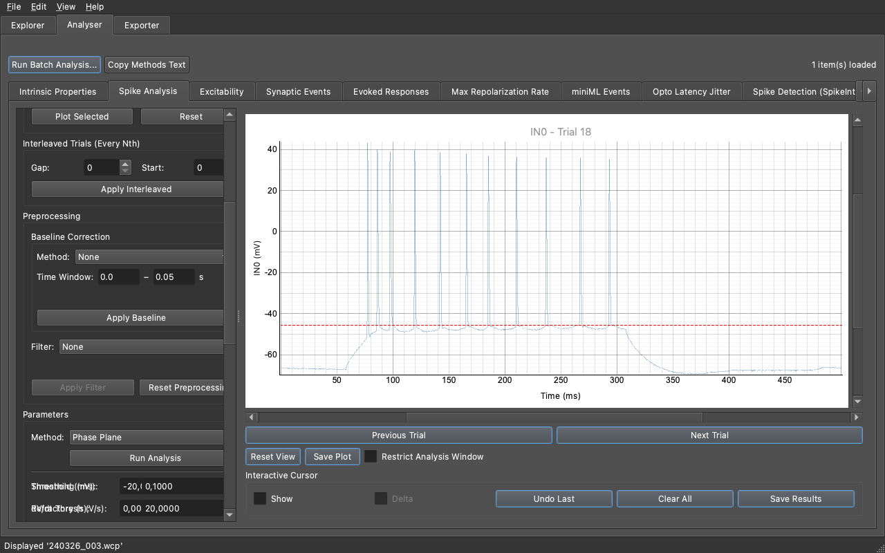 Phase Plane interface