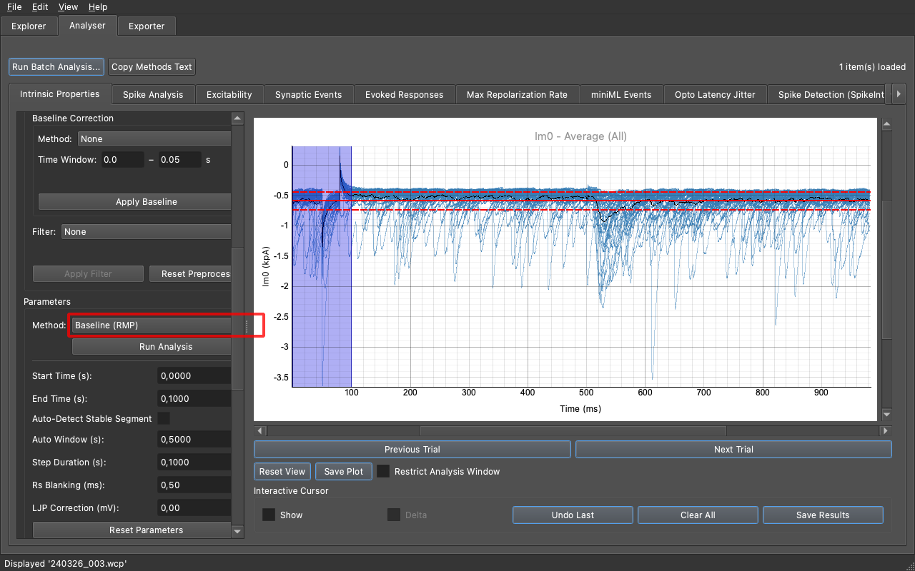 Baseline RMP interface